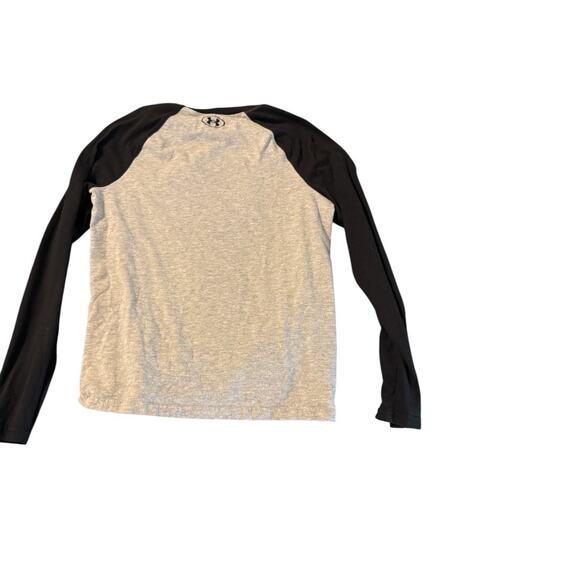 Under Armour Black/Gray Logo Long-Sleeve Tee - Youth Medium (YMD) - Picture 2 of 4
